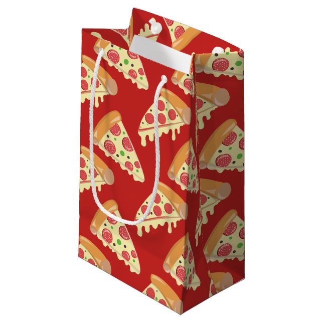 Pepperoni Pizza Party Small Gift Bag (Front Angled)