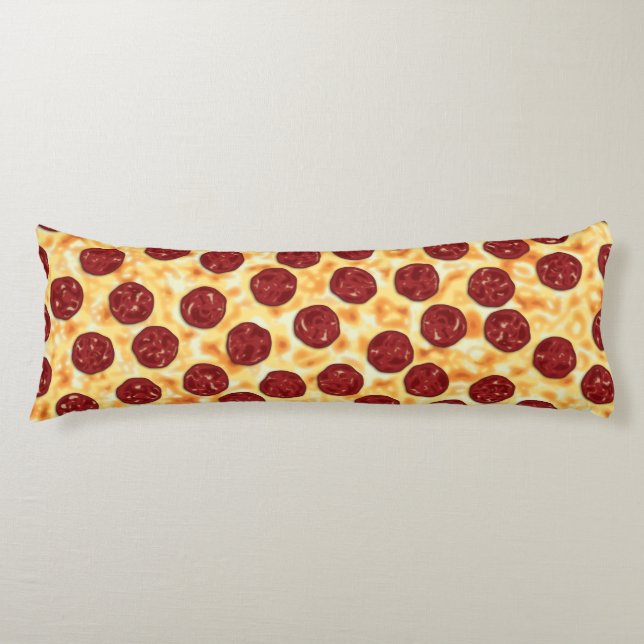 Pepperoni Pizza Pattern Body Cushion (Front)