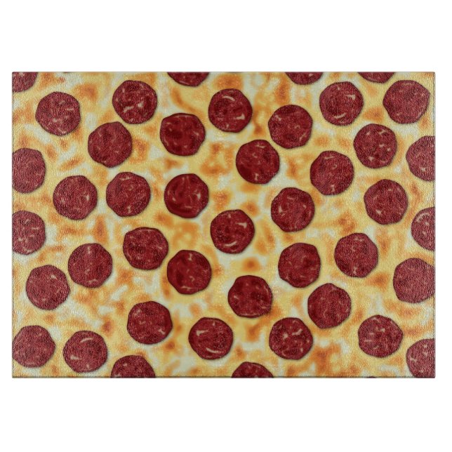 Pepperoni Pizza Pattern Cutting Board (Front)