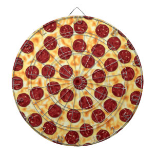 Pepperoni Pizza Pattern Dartboard