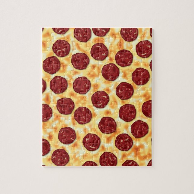 Pepperoni Pizza Pattern Jigsaw Puzzle (Vertical)