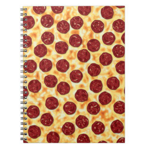 Pepperoni Pizza Pattern Notebook