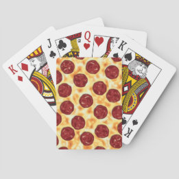 Pepperoni Pizza Pattern Playing Cards
