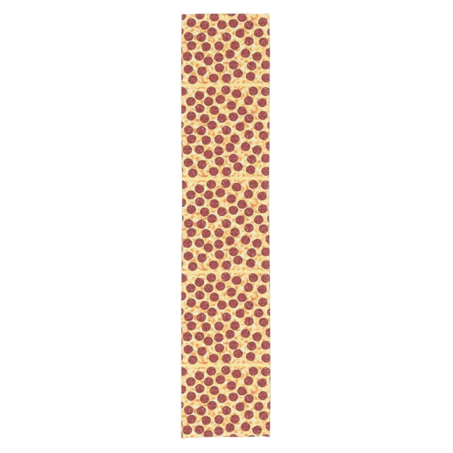 Pepperoni Pizza Pattern Short Table Runner (Front)