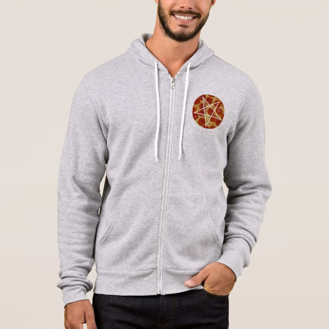 pepperoni pizza pentagram hoodie (Front)
