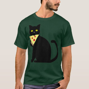 Pepperoni Pizza Pie Cat Lover Junk Food Eat T-Shirt