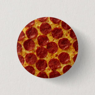 PEPPERONI PIZZA PLUS 3 CM ROUND BADGE