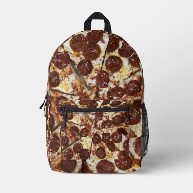 Pepperoni Pizza  Printed Backpack (Front)