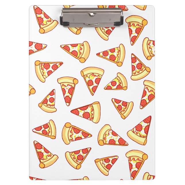 Pepperoni Pizza Slice Drawing Pattern Clipboard (Front)
