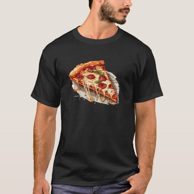 Pepperoni Pizza Slice T-Shirt (Front)