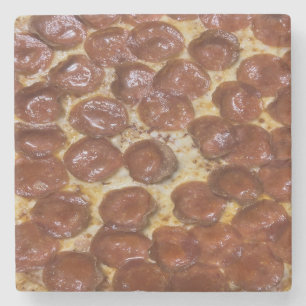Pepperoni Pizza Stone Coaster
