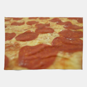 pepperoni pizza tea towel