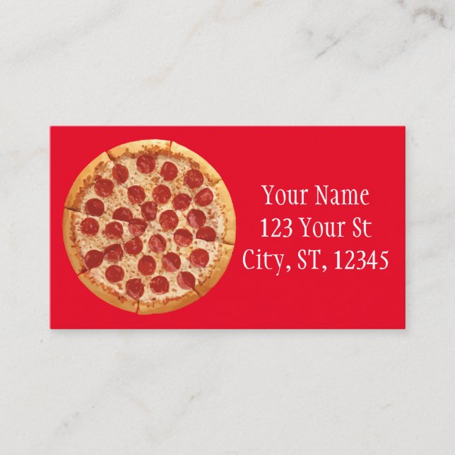 Pepperoni Pizza Thunder_Cove Business Card (Front)