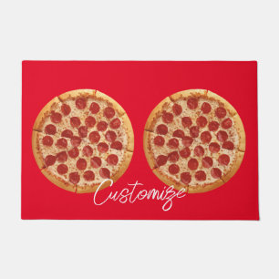 Pepperoni Pizza Thunder_Cove Doormat