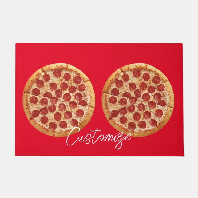 Pepperoni Pizza Thunder_Cove Doormat (Front)