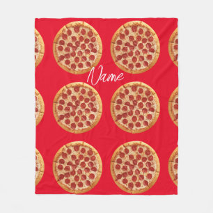 Pepperoni Pizza Thunder_Cove Fleece Blanket