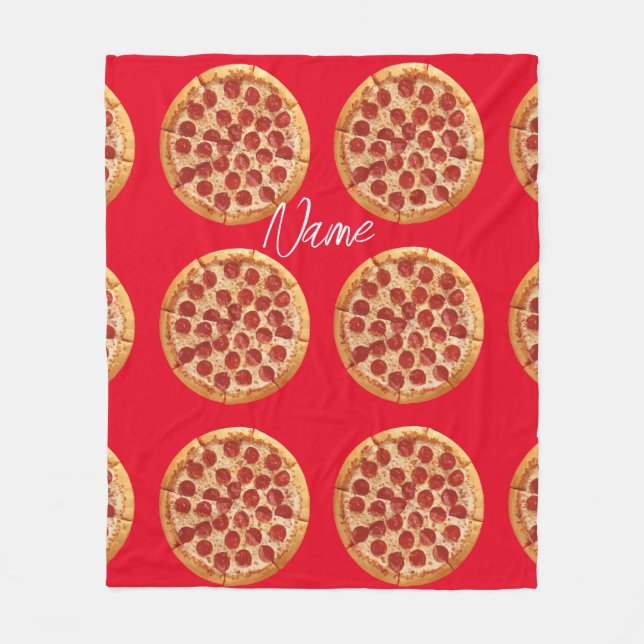 Pepperoni Pizza Thunder_Cove Fleece Blanket (Front)