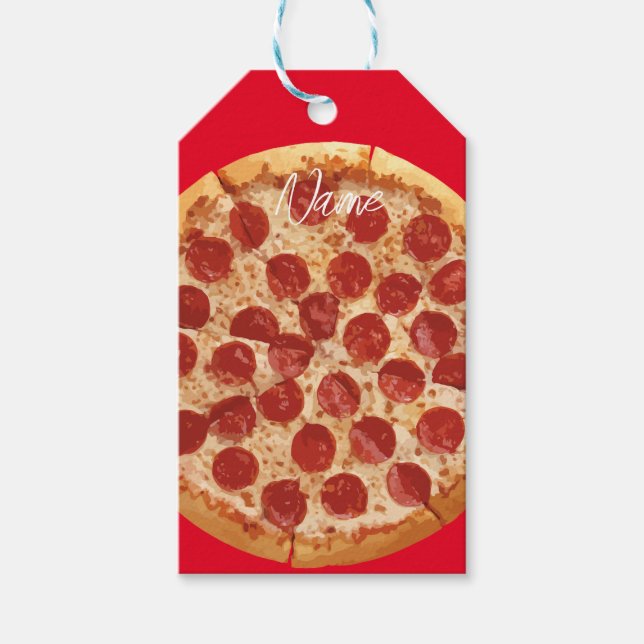 Pepperoni Pizza Thunder_Cove  Gift Tags (Front)