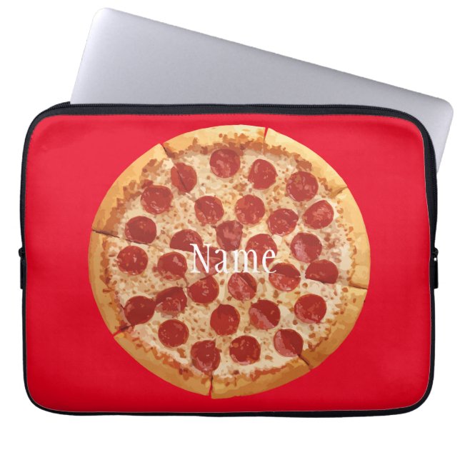 Pepperoni Pizza Thunder_Cove  Laptop Sleeve (Front)