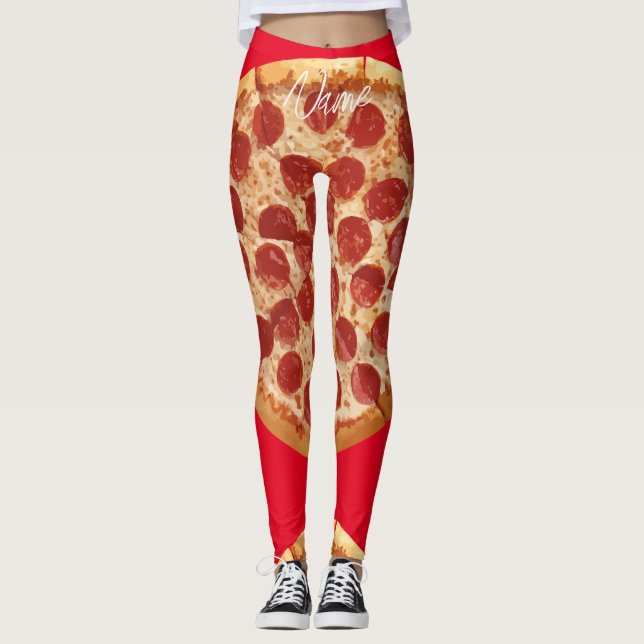 Pepperoni Pizza Thunder_Cove Leggings (Front)