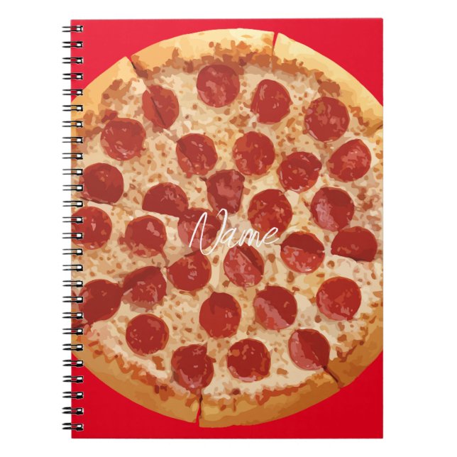 Pepperoni Pizza Thunder_Cove Notebook (Front)
