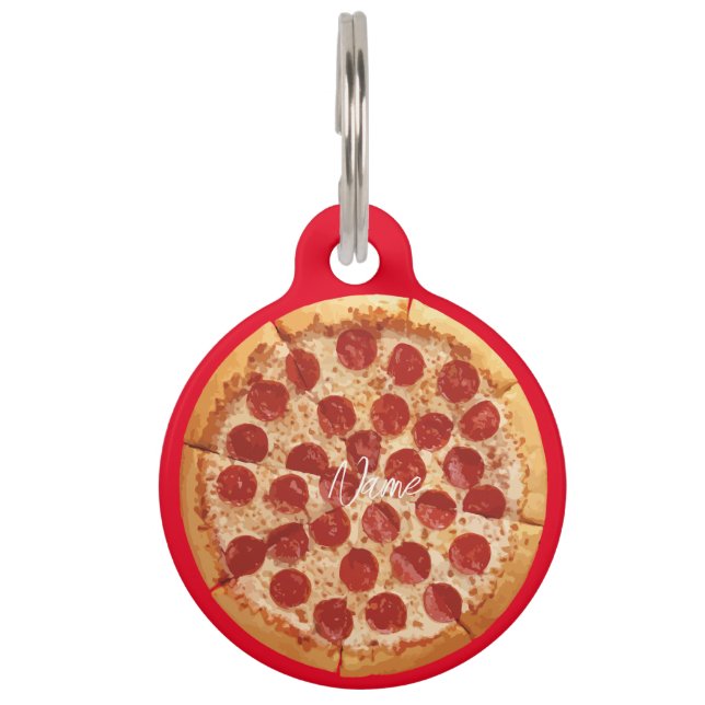Pepperoni Pizza Thunder_Cove Pet Tag (Front)