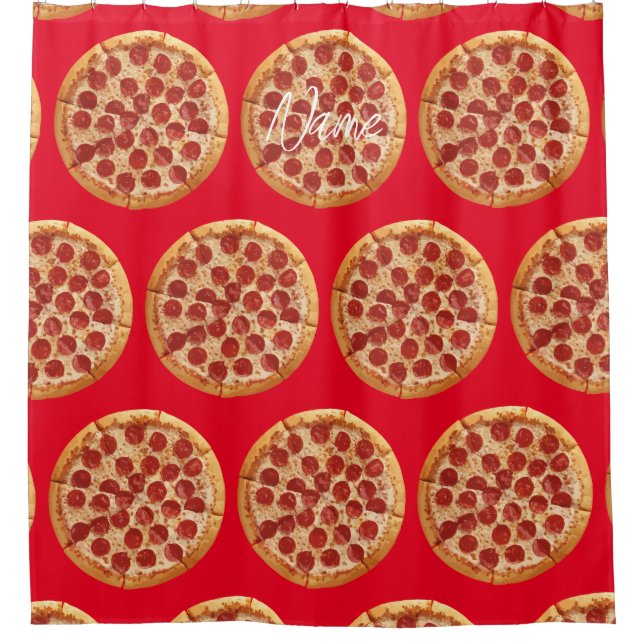 Pepperoni Pizza Thunder_Cove Shower Curtain (Front)
