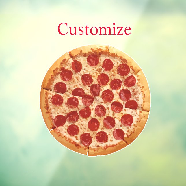 Pepperoni Pizza Thunder_Cove  Window Cling (Sheet 3)