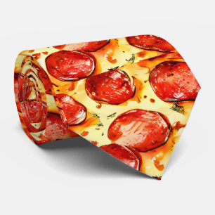 Pepperoni Pizza Tie - Humourous Neck Tie