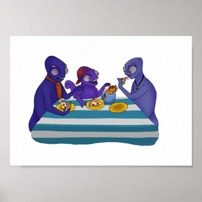 Pepperoni Pizza Time Poster (Front)