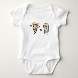 Pepperoni Pizza VS Burrito: Mexican versus Italian Baby Bodysuit