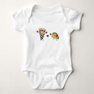 Pepperoni Pizza VS Taco: Mexican versus Italian Baby Bodysuit