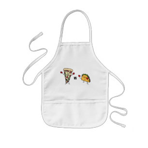 Pepperoni Pizza VS Taco: Mexican versus Italian Kids Apron