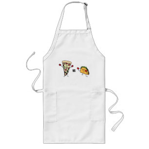 Pepperoni Pizza VS Taco: Mexican versus Italian Long Apron