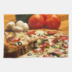 Pepperoni Supreme Pizza Kitchen Towel