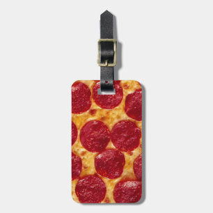 pepperonis pizza luggage tag