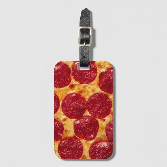 pepperonis pizza luggage tag (Front Vertical)
