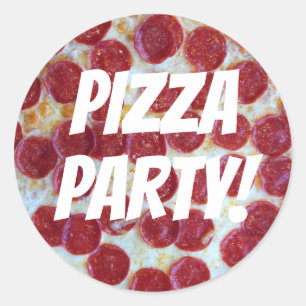 Pepperponi Photo Pizza Party Classic Round Sticker