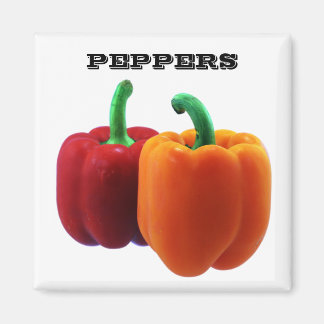 Peppers - (Fridge Magnet Square)