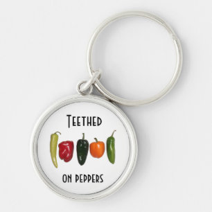 Peppers in a Row Key Ring