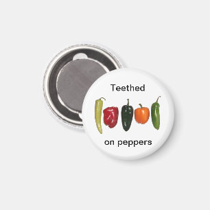 Peppers in a Row Magnet