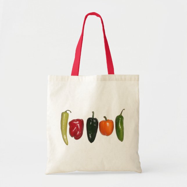 Peppers in a Row Tote Bag (Front)