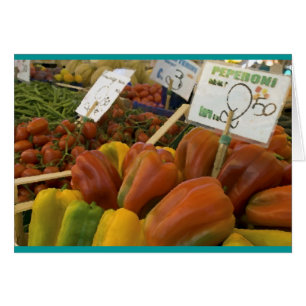 Peppers in the Rialto Market, Venice, Italy.