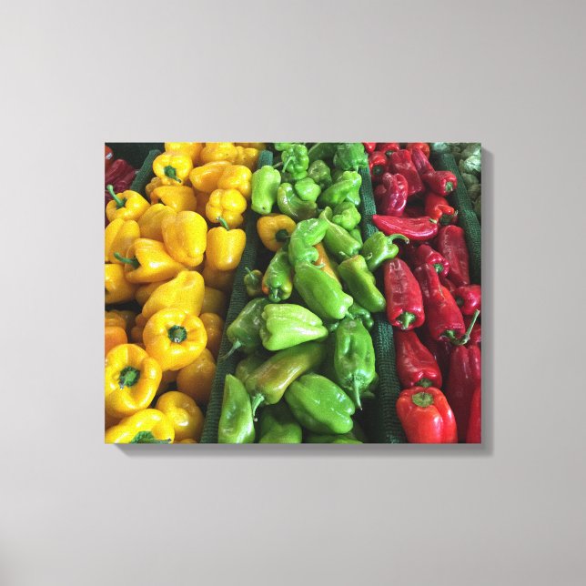 Peppers!!! Wrapped Canvas 16x20 (Front)