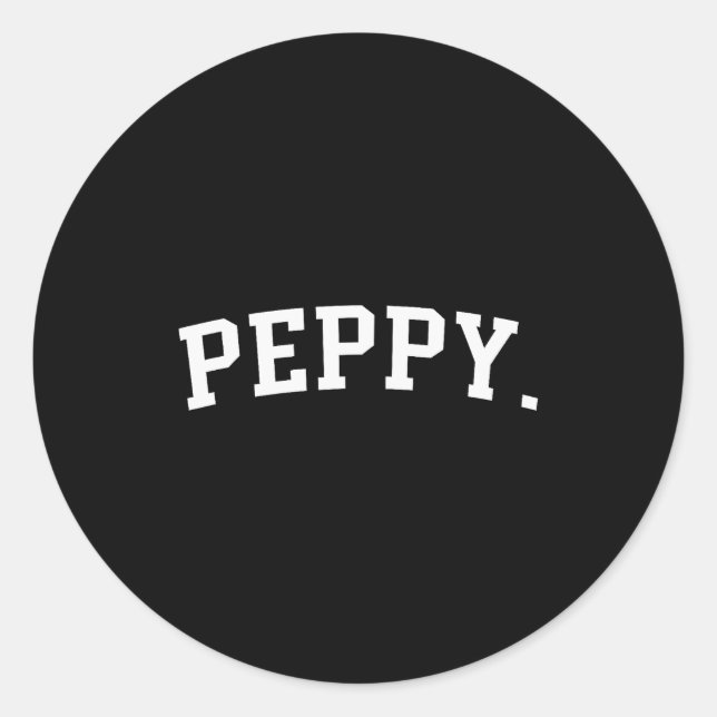 Peppy  classic round sticker (Front)
