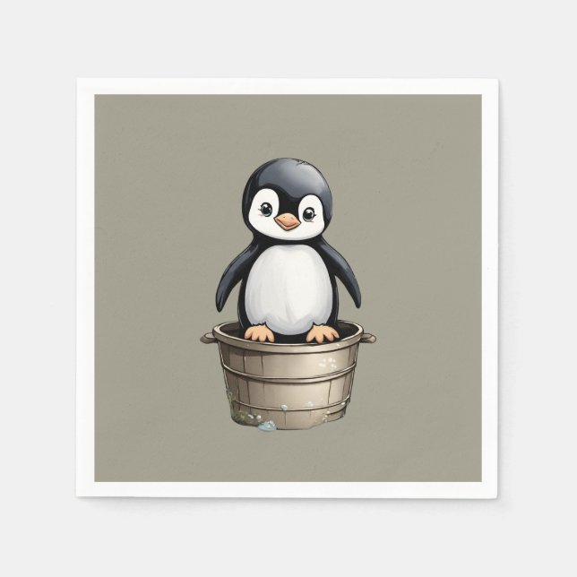 Peppy Penguin Napkin (Front)