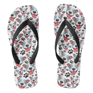 Peppy Pit Bull American Pitbull Pet Puppy Dog Flip Flops