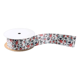 Peppy Pit Bull American Pitbull Pet Puppy Dog Satin Ribbon