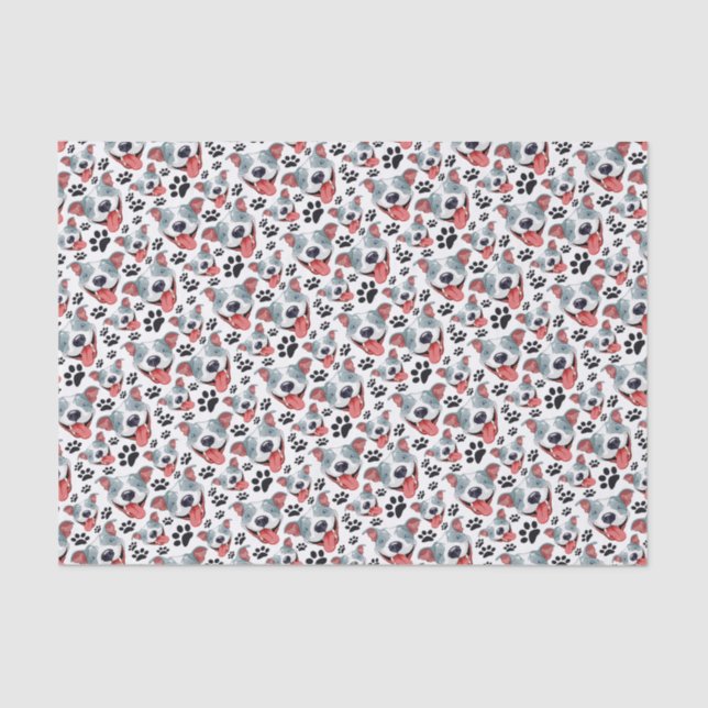 Peppy Pit Bull American Pitbull Pet Puppy Dog Tissue Paper (Front)