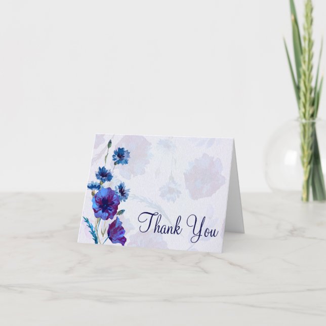 Peppy Poppies Thank You Cards (Front)